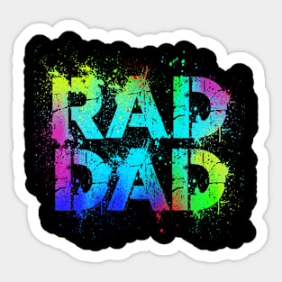 'Rad Dads 80s' Amazing Eighties Vintage Gift Sticker